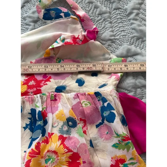 Johnny Was NWT Floral Midi Dress Pink White Embroidered Beaded Size M - Picture 14 of 16